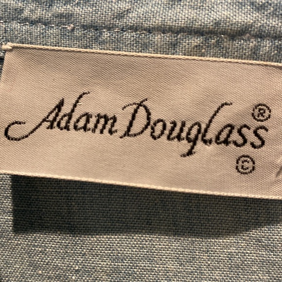 Adam Douglass Vintage Ladies Denim‎ Blouse w/Bling on Front Pocket.  Small - Picture 6 of 7